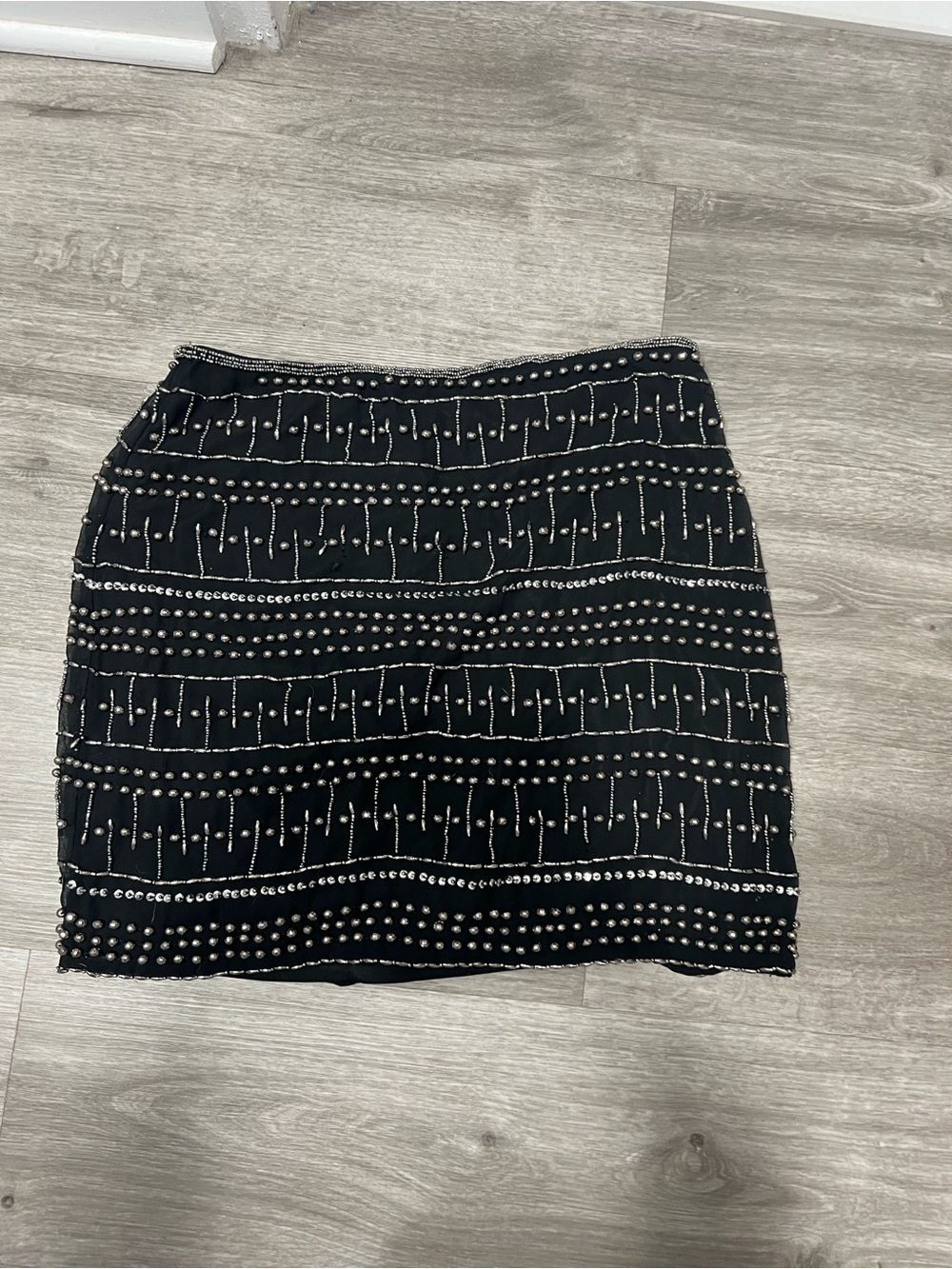 Yumi Kim Black Mini Skirt with Silver Stud beaded beading